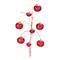 Red Sleigh Bell Spray, 6ct.